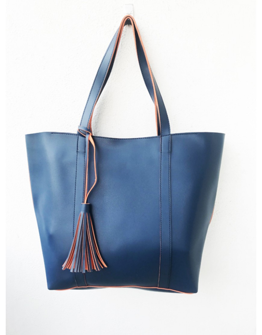 Blue Two Tone Tote bag