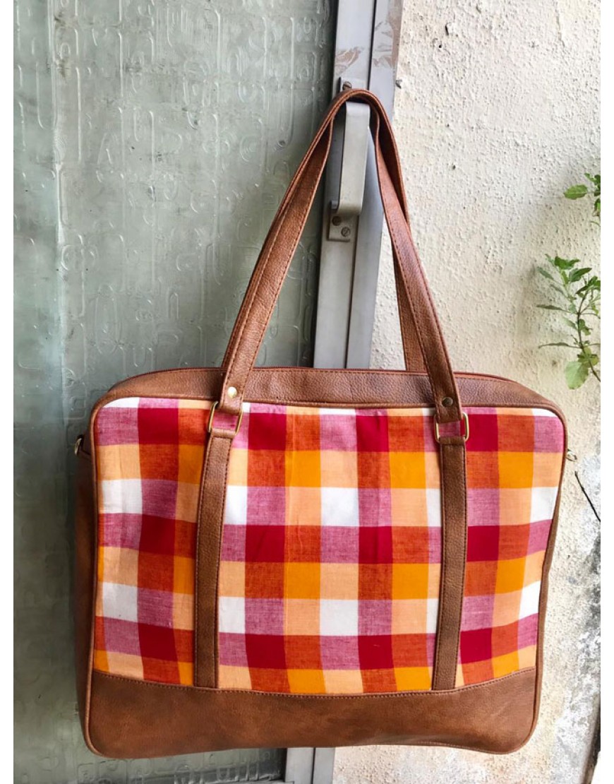 Laptop Bag (orange Checks)